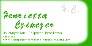 henrietta czipczer business card